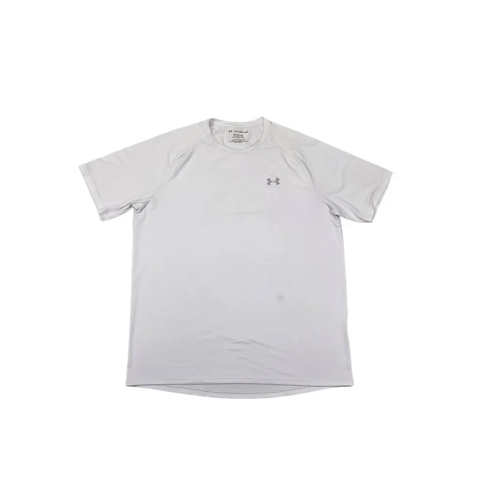 Under Armour Men's White Tech Tee Short Sleeve T-Shirt Loose Fit Size XLT